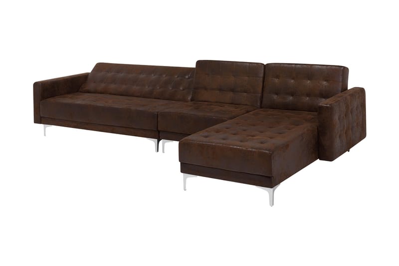 Toomey Hörnbäddsoffa Large Vänster Konstläder - Brun - Möbler - Soffa - Bäddsoffa