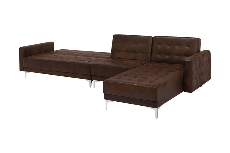 Toomey Hörnbäddsoffa Large Vänster Konstläder - Brun - Möbler - Soffa - Bäddsoffa
