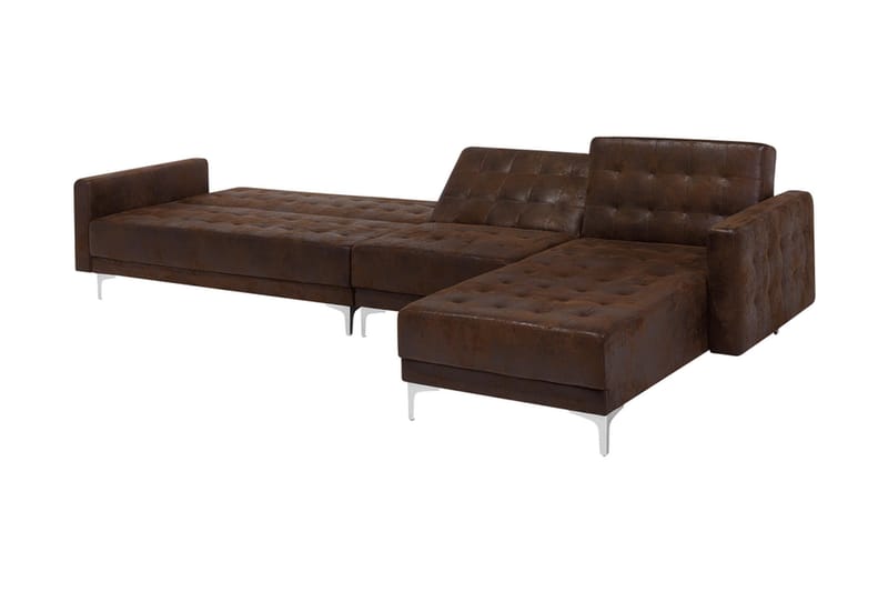 Toomey Hörnbäddsoffa Large Vänster Konstläder - Brun - Möbler - Soffa - Bäddsoffa