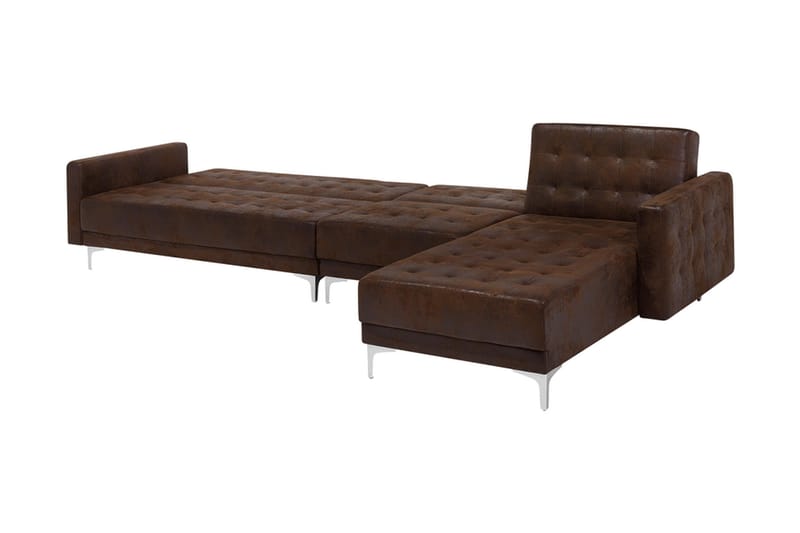 Toomey Hörnbäddsoffa Large Vänster Konstläder - Brun - Möbler - Soffa - Bäddsoffa