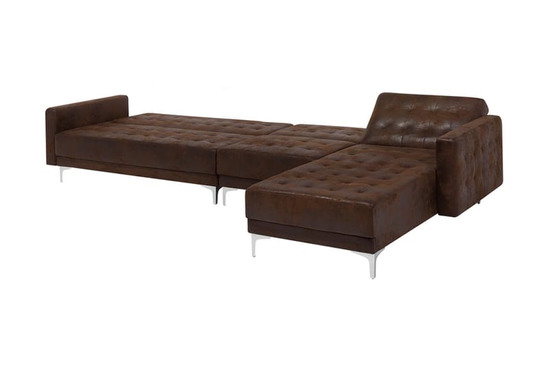 Toomey Hörnbäddsoffa Large Vänster Konstläder - Brun - Möbler - Soffa - Bäddsoffa
