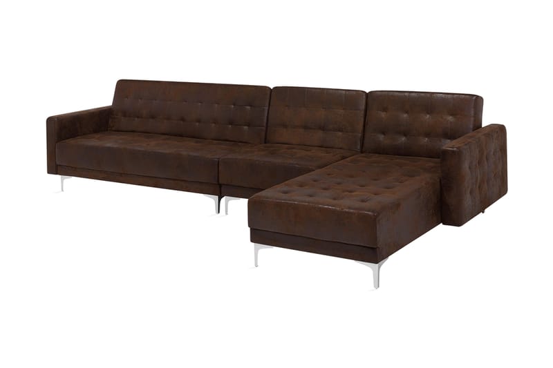 Toomey Hörnbäddsoffa Large Vänster Konstläder - Brun - Möbler - Soffa - Bäddsoffa