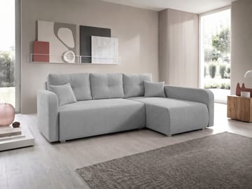 Toren Bäddsoffa med förvaring och Divan Höger - Ljusgrå - Möbler - Soffa - Bäddsoffa