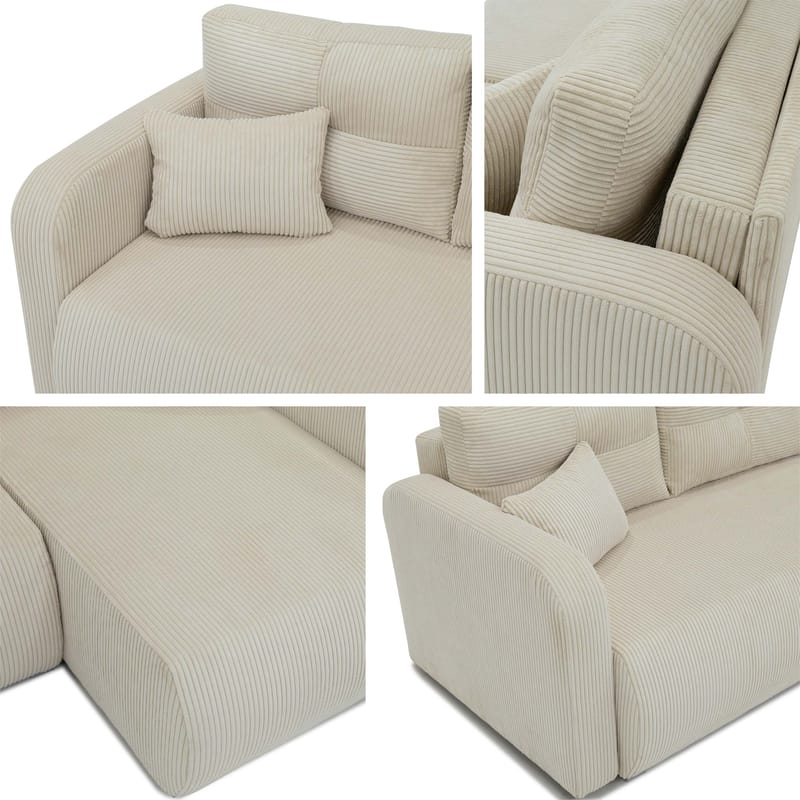 Toren Bäddsoffa med förvaring och Divan Höger - Svart - Möbler - Soffa - Bäddsoffa