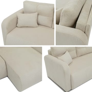 Toren Bäddsoffa med förvaring och Divan Vänster - Beige - Möbler - Soffa - Bäddsoffa