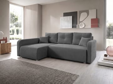 Toren Bäddsoffa med förvaring och Divan Vänster - Grå - Möbler - Soffa - Bäddsoffa