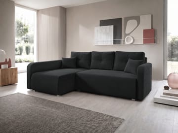 Toren Bäddsoffa med förvaring och Divan Vänster - Svart - Möbler - Soffa - Bäddsoffa
