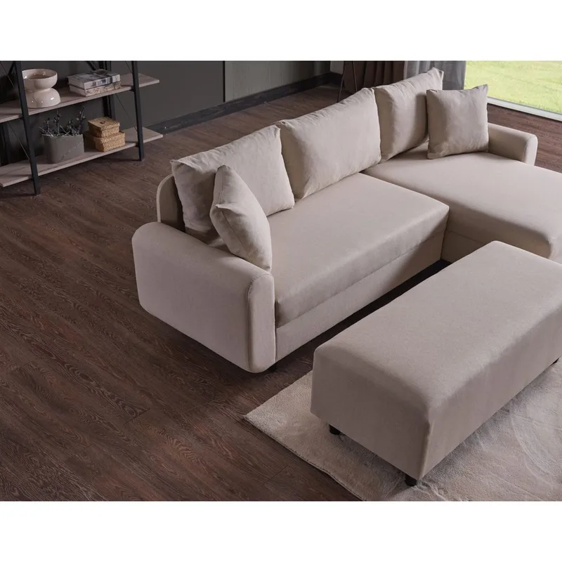 Torlan 3-sits Hörnbäddsoffa - Beige - Möbler - Soffa - Bäddsoffa