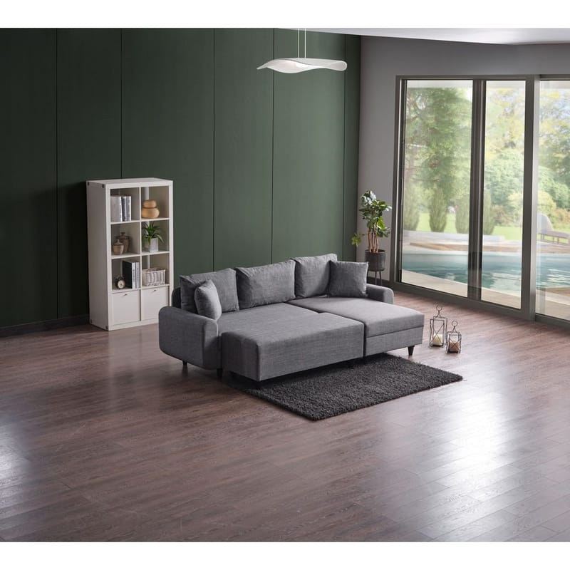 Torlan 3-sits Hörnbäddsoffa - Grå - Möbler - Soffa - Bäddsoffa