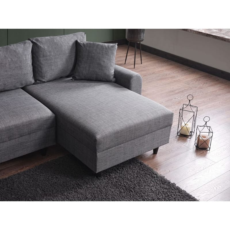 Torlan 3-sits Hörnbäddsoffa - Grå - Möbler - Soffa - Bäddsoffa