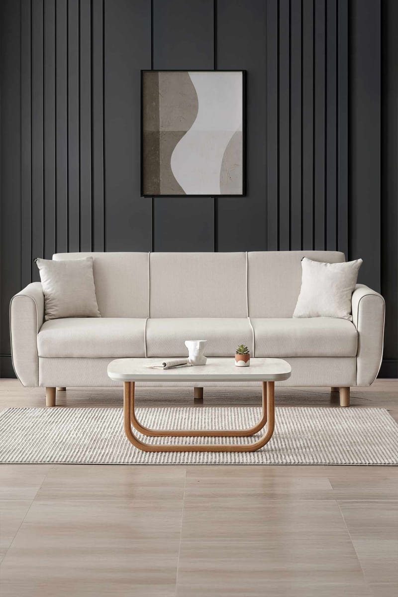Torlan 3-sits Soffa - Beige - Möbler - Soffa - Bäddsoffa