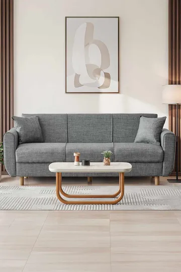 Torlan 3-sits Soffa - Grå - Möbler - Soffa - Bäddsoffa