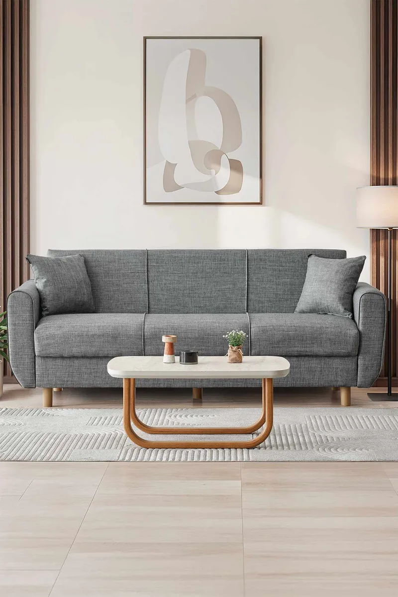 Torlan 3-sits Soffa - Grå - Möbler - Soffa - Bäddsoffa
