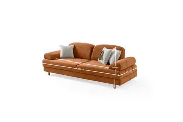 Torrelis Bäddsoffa 3-sits - Terrakotta - Möbler - Soffa - Bäddsoffa