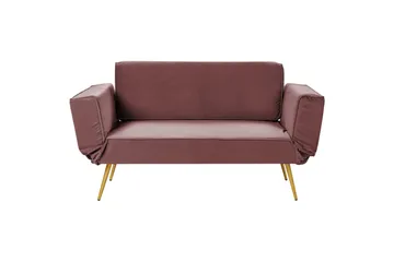 Touya 2-sits Fällbar Bäddsoffa 75x187 cm i Sammet - Rosa - Möbler - Soffa - Bäddsoffa