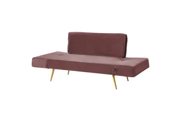Touya 2-sits Fällbar Bäddsoffa 75x187 cm i Sammet - Rosa - Möbler - Soffa - Bäddsoffa