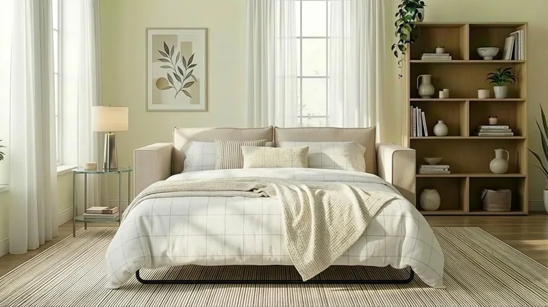 Travstad 3-sits Bäddsoffa i Chenille - Beige - Möbler - Soffa - Bäddsoffa