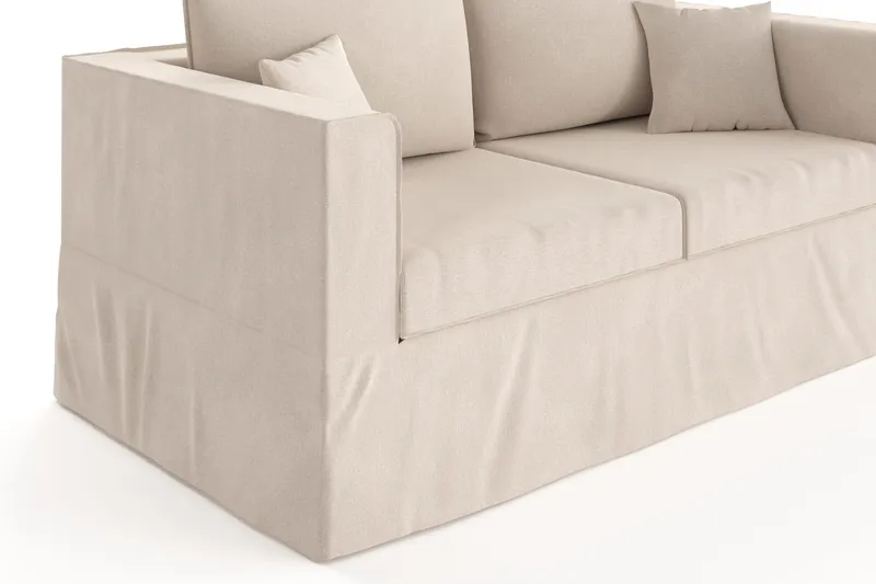 Travstad 3-sits Bäddsoffa i Chenille - Beige - Möbler - Soffa - Bäddsoffa
