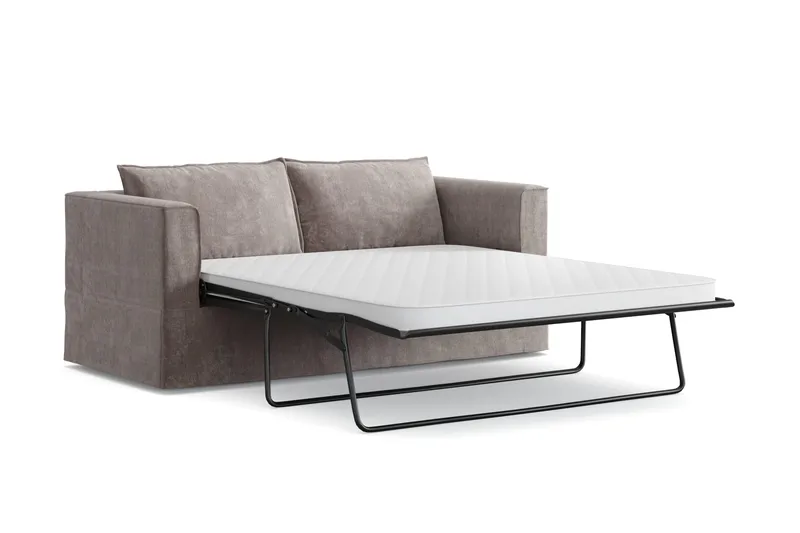 Travstad 3-sits Bäddsoffa i Chenille frammåtbäddad - Grå - Möbler - Soffa - Bäddsoffa