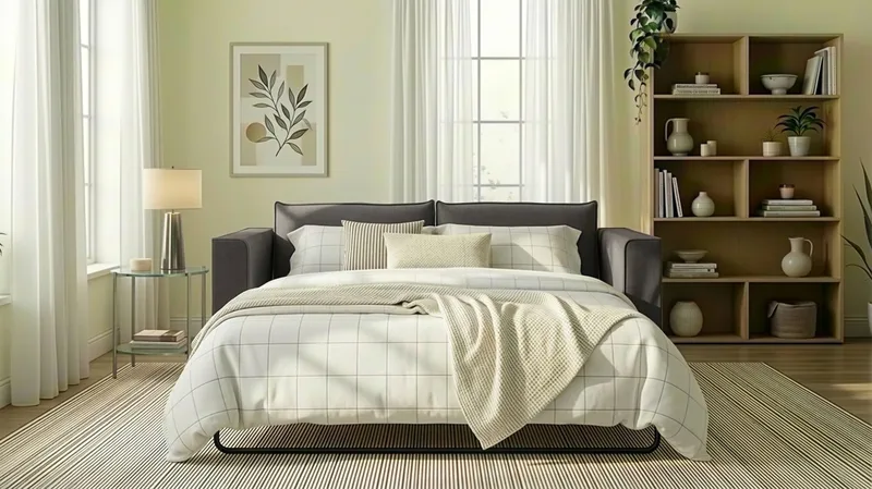 Travstad 3-sits Bäddsoffa i Chenille - Grå - Möbler - Soffa - Bäddsoffa