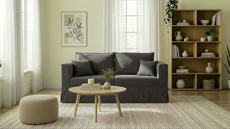 Travstad 3-sits Bäddsoffa i Chenille - Grå - Möbler - Soffa - Bäddsoffa