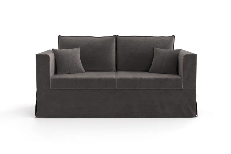 Travstad 3-sits Bäddsoffa i Chenille - Grå - Möbler - Soffa - Bäddsoffa