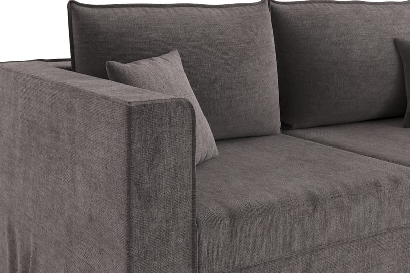 Travstad 3-sits Bäddsoffa i Chenille - Grå - Möbler - Soffa - Bäddsoffa