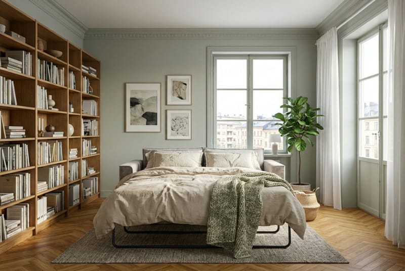 Travstad 3-sits Bäddsoffa i Chenille - Grå - Möbler - Soffa - Bäddsoffa