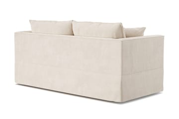 Travstad 3-sits Bäddsoffa med HVILA Bäddmadrass 140x200 cm Latex med Tvättbar klädsel - Beige - Möbler - Soffa - Bäddsoffa