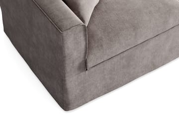 Travstad 3-sits Bäddsoffa med HVILA Bäddmadrass 140x200 cm Polyesterskum med Tvättbar klädsel - Grå - Möbler - Soffa - Bäddsoffa