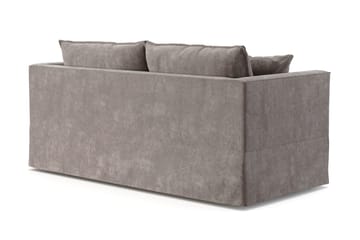 Travstad 3-sits Bäddsoffa med HVILA Bäddmadrass 140x200 cm Polyesterskum med Tvättbar klädsel - Grå - Möbler - Soffa - Bäddsoffa