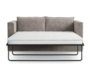 Travstad 3-sits Bäddsoffa med HVILA Bäddmadrass 140x200 cm Polyesterskum med Tvättbar klädsel - Grå - Möbler - Soffa - Bäddsoffa