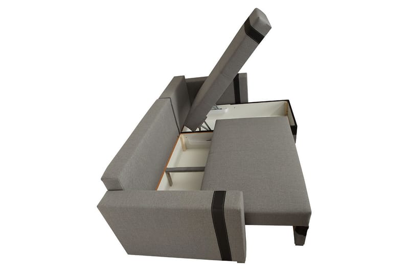 Trendy Divanbäddsoffa 235x155x82 cm - Grå - Möbler - Soffa - Bäddsoffa