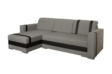 Trendy Divanbäddsoffa 235x155x82 cm - Grå - Möbler - Soffa - Bäddsoffa
