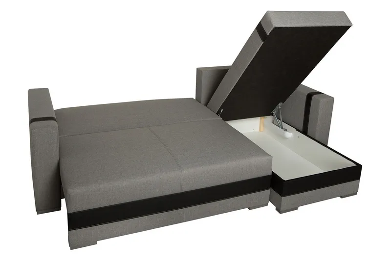 Trendy Divanbäddsoffa 235x155x82 cm - Grå - Möbler - Soffa - Bäddsoffa