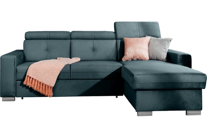 Trent Bäddsoffa m. Divan med Förvaring 3-sits - Blå - Bäddsoffa - Bäddsoffa divan