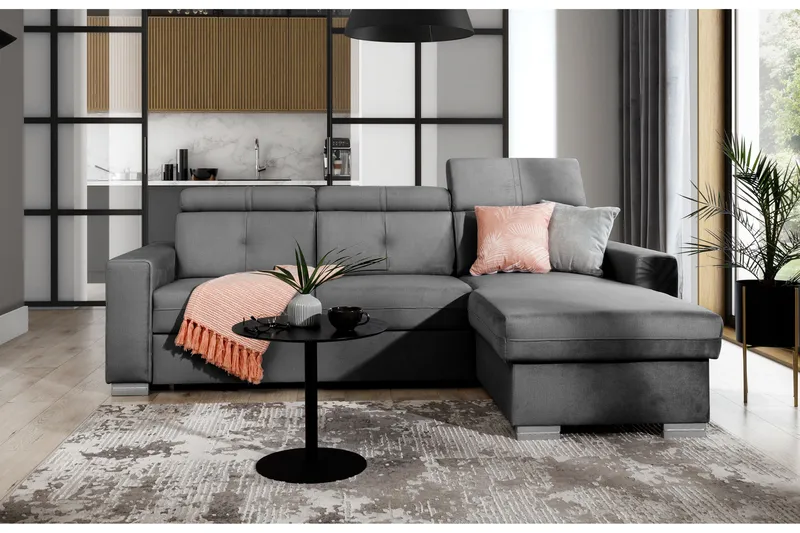 Trent Bäddsoffa m. Divan med Förvaring 3-sits - Grå - Möbler - Soffa - Bäddsoffa