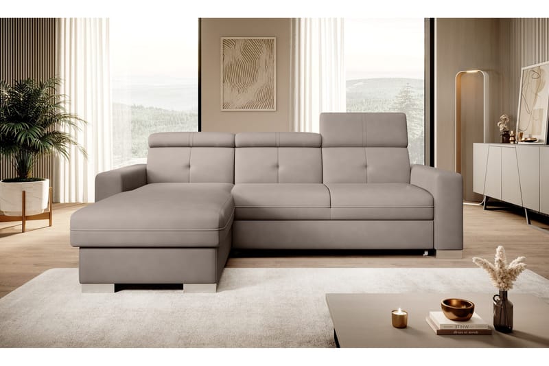 Trent Bäddsoffa m. Divan med Förvaring 3-sits - Grå - Möbler - Soffa - Bäddsoffa