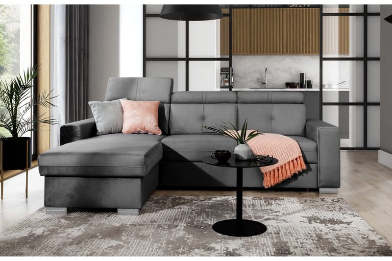 Trent Bäddsoffa m. Divan med Förvaring 3-sits - Grå - Möbler - Soffa - Bäddsoffa