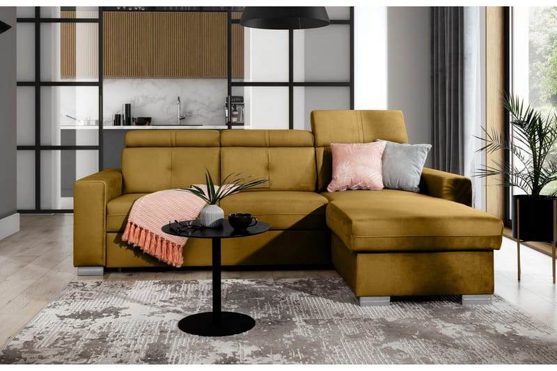 Trent Bäddsoffa m. Divan med Förvaring 3-sits - Gul - Möbler - Soffa - Bäddsoffa