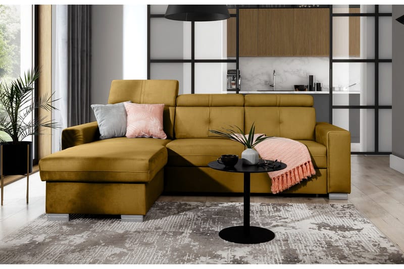 Trent Bäddsoffa m. Divan med Förvaring 3-sits - Gul - Möbler - Soffa - Bäddsoffa