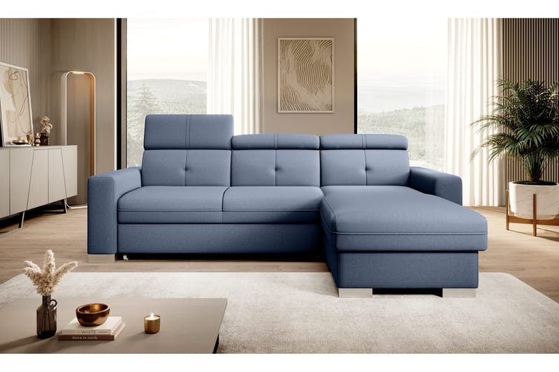 Trent Bäddsoffa m. Divan med Förvaring 3-sits - Mörkblå - Möbler - Soffa - Bäddsoffa