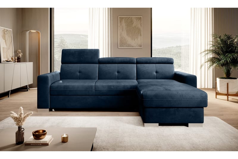 Trent Bäddsoffa m. Divan med Förvaring 3-sits - Mörkblå - Möbler - Soffa - Bäddsoffa