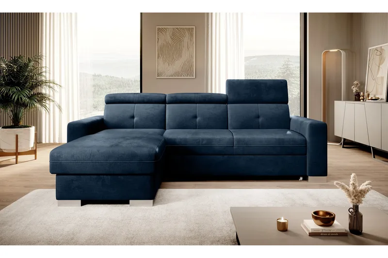 Trent Bäddsoffa m. Divan med Förvaring 3-sits - Mörkblå - Möbler - Soffa - Bäddsoffa