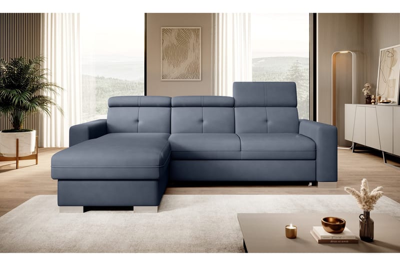 Trent Bäddsoffa m. Divan med Förvaring 3-sits - Mörkblå - Möbler - Soffa - Bäddsoffa