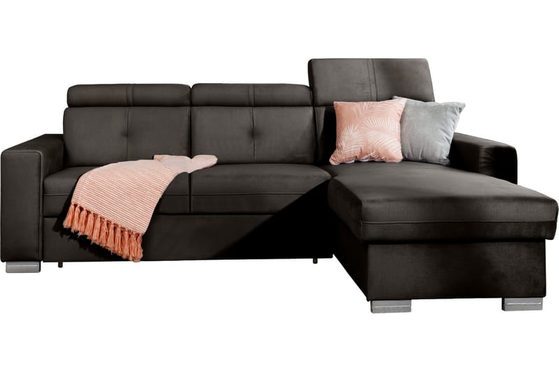 Trent Bäddsoffa m. Divan med Förvaring 3-sits - Mörkbrun - Bäddsoffa - Bäddsoffa divan