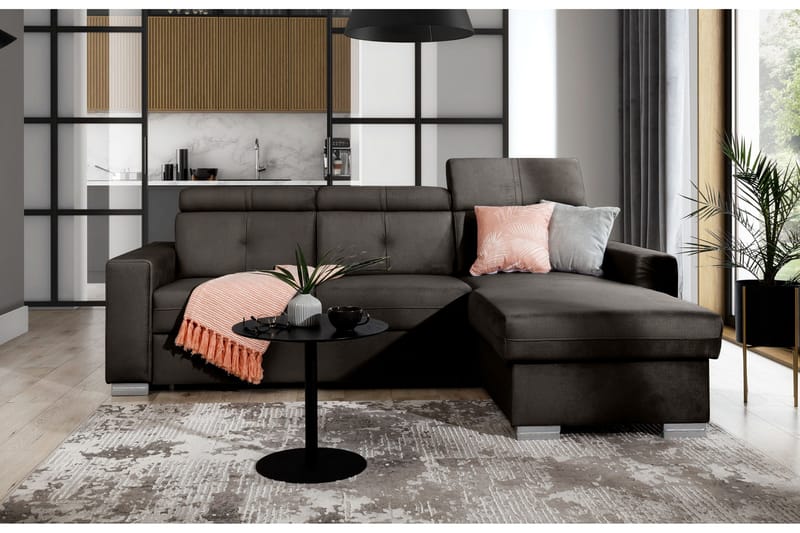 Trent Bäddsoffa m. Divan med Förvaring 3-sits - Mörkbrun - Möbler - Soffa - Bäddsoffa