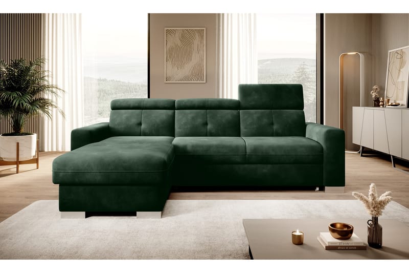 Trent Bäddsoffa m. Divan med Förvaring 3-sits - Mörkgrön - Möbler - Soffa - Bäddsoffa
