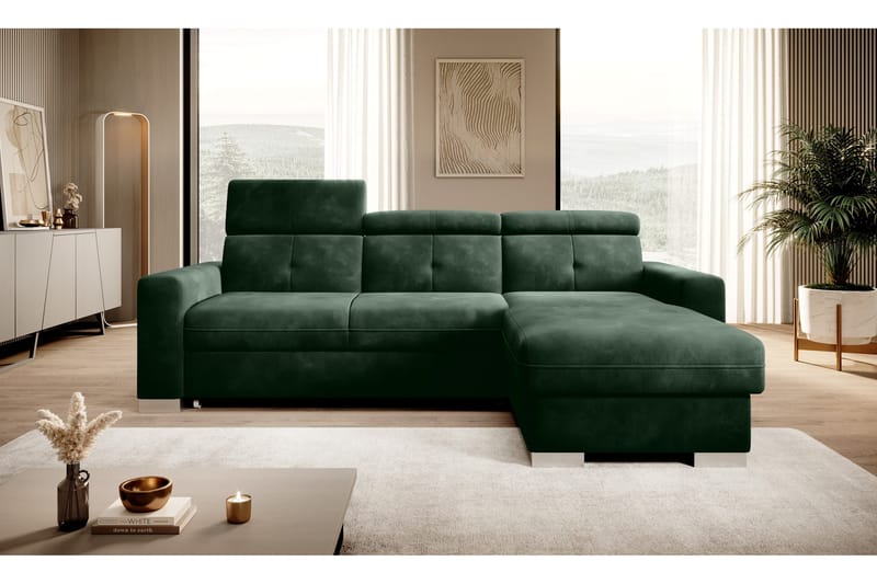 Trent Bäddsoffa m. Divan med Förvaring 3-sits - Mörkgrön - Möbler - Soffa - Bäddsoffa