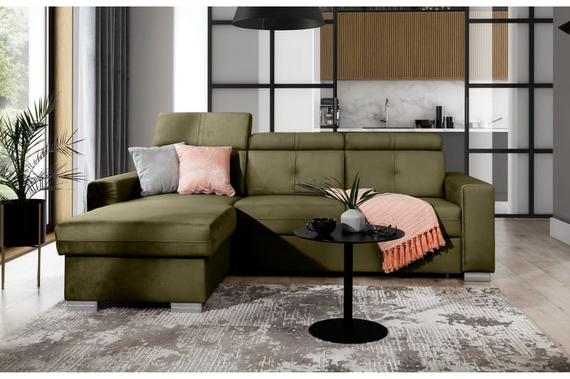 Trent Bäddsoffa m. Divan med Förvaring 3-sits - Rosa - Möbler - Soffa - Bäddsoffa